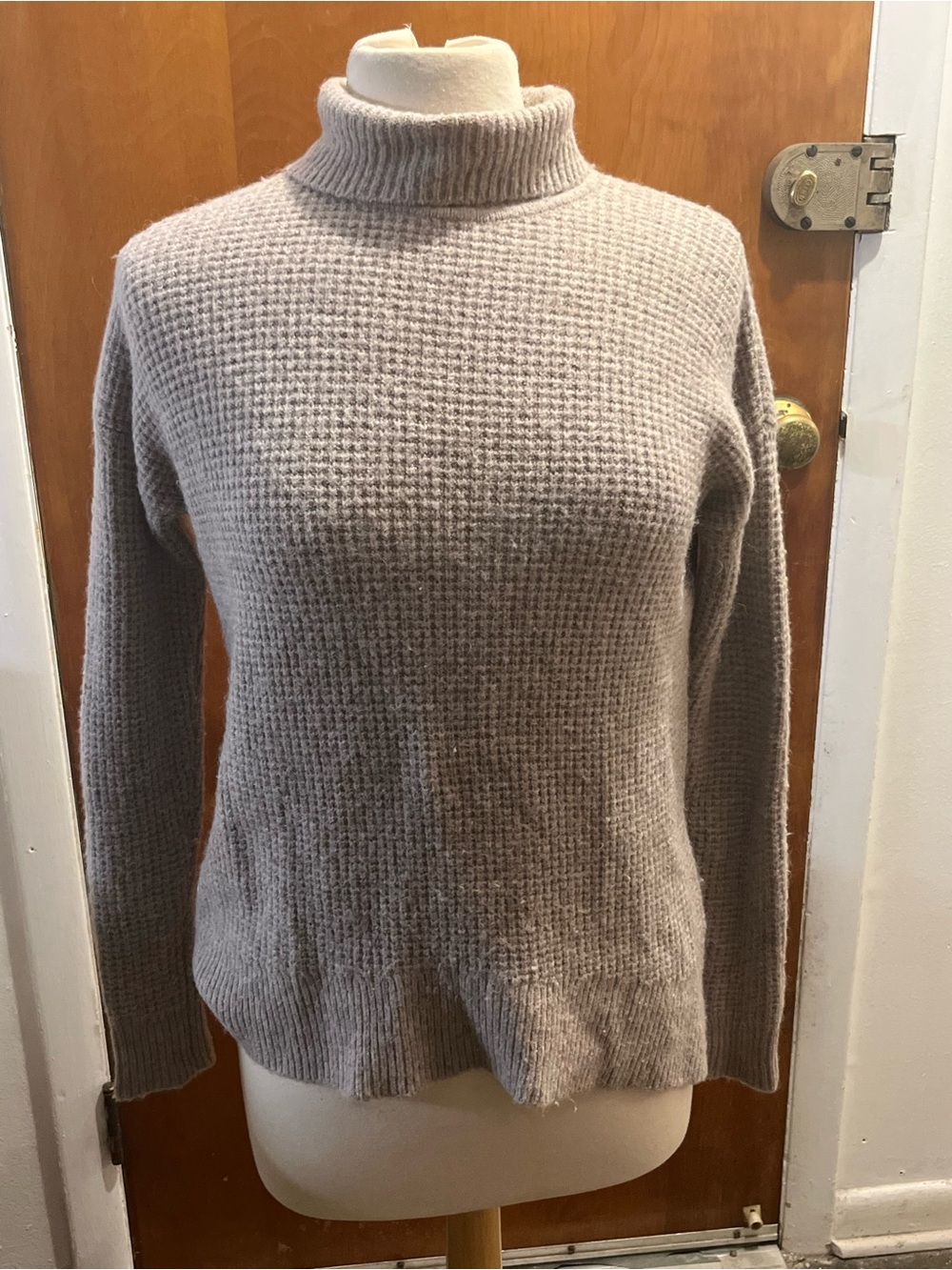 Madewell Women's Pullover Waffle Stitch Turtleneck Sweater Size XS